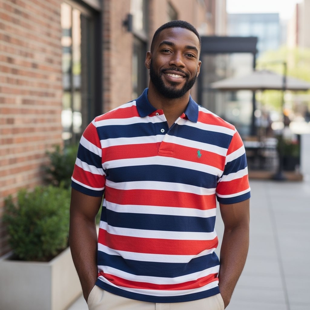 Polo by Ralph Lauren Striped Polo - Red, White, Blue( 3 For $20 Item)